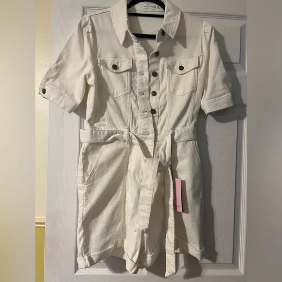 NWT Aves Les Filles Denim Romper - Picture 1 of 15